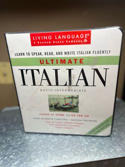 Living Language Ultimate Italian Basic-Intermediate Complete Course w/ 8 Cassette Tapes & Manual