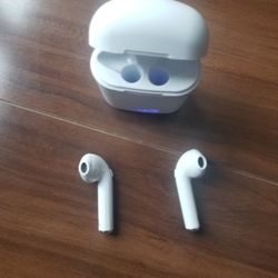 White Bluetooth Earbuds