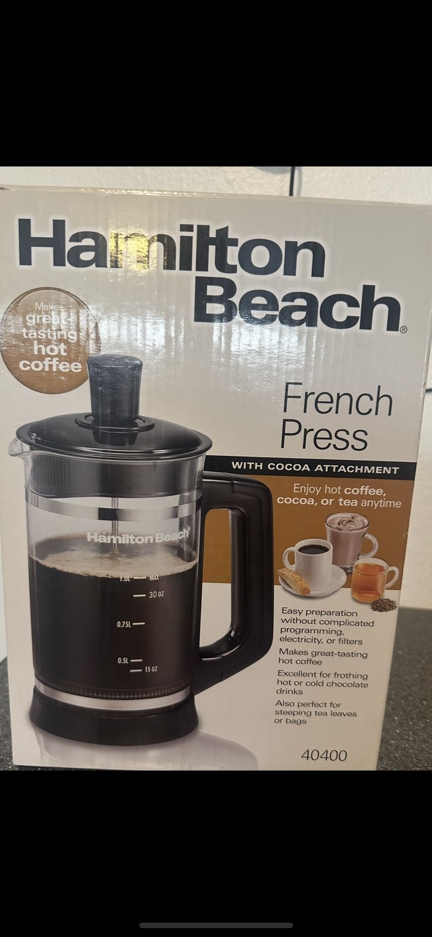 Hamilton Beach Press In, For Coffee, Tea Or Cocoa Attachment, New, $15, No Holds, Trades, Or Deliveries, Same Day Pick Up