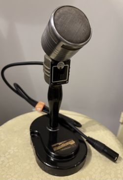 Rare Vintage Trix 8433 Dynamic Microphone With Stand...Working But PLEASE READ!!