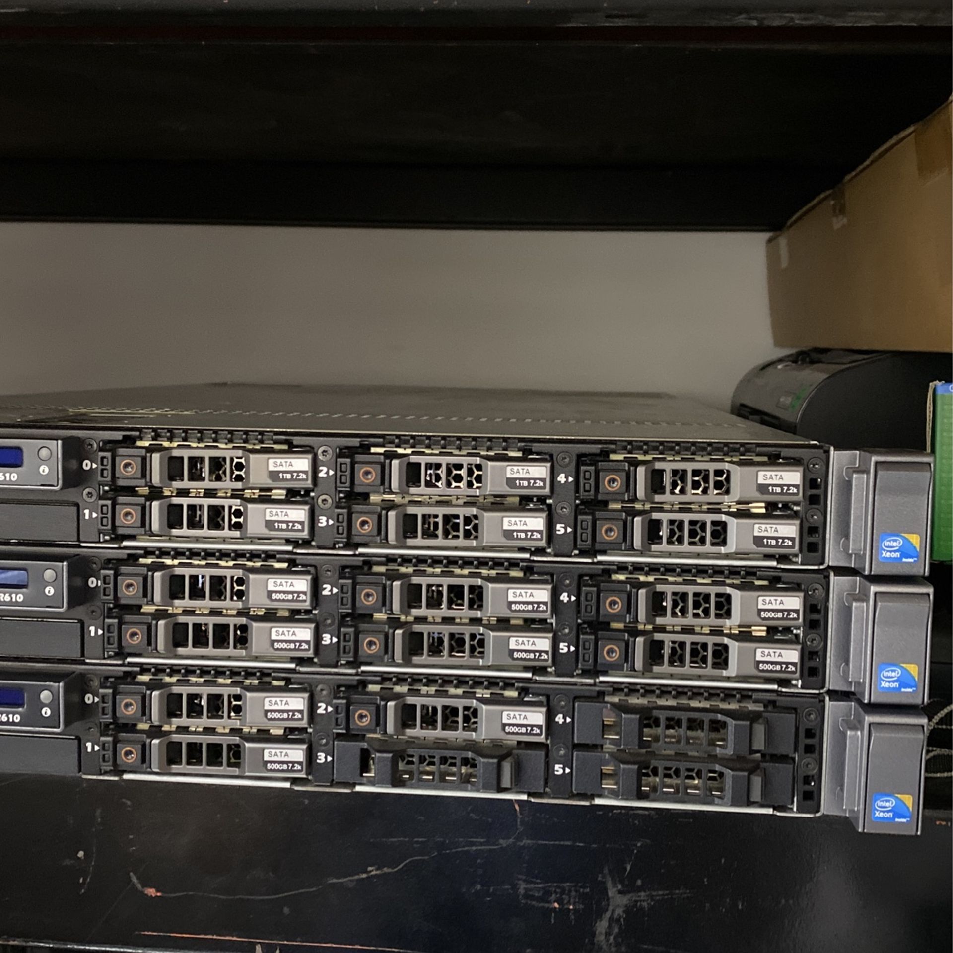 Lot of 3 Dell PowerEdge R610 Server 2x Xeon E5504 8GB RAM NO HDD for ...