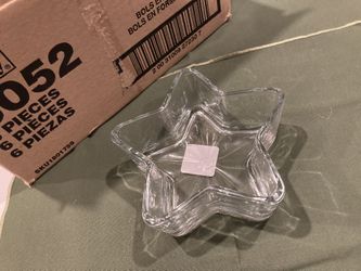 New Glass Star Candy/Nut Dish - 5 Pieces