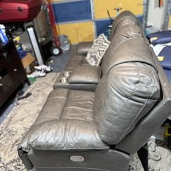 Leather dual Recliner 