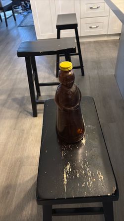 Aunt Jemima glass syrup bottle