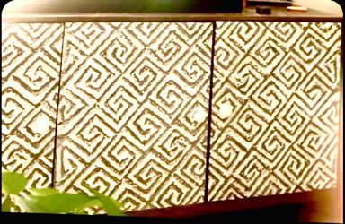 Console Accent Cabinet Storage Shelves with Custom Quartz Cabinet Pulls