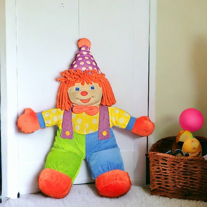 2005 Gymboree Gymbo The Clown Stuffed Plush 18" Doll Toy