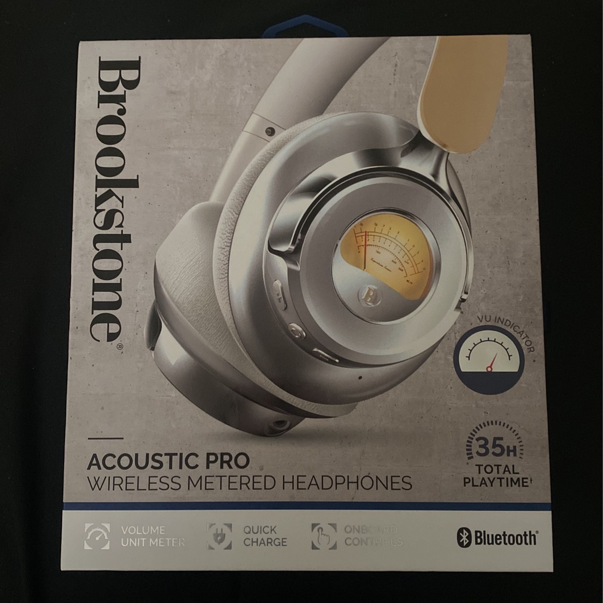 Brookstone Acoustic Pro Wireless Metered Headphones