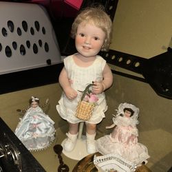  Danbury Mint Darling Little Shirley Porcelain Dolls 