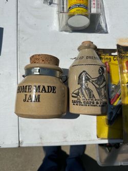 Salad dressing and jam jar