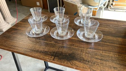 Lavazza small 4oz glass with saucers