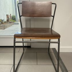 Modern Wood & Metal Chair – Great Condition