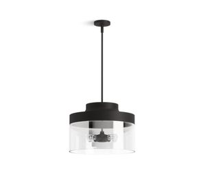 NEW! KOHLER Purist 4 Light Glass and Steel Pendant