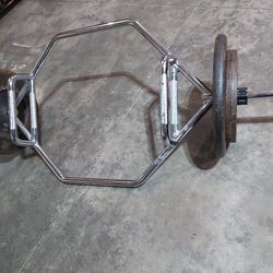 Weights And Weight Lifting Trap Barbell 