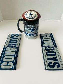 Dallas Cowboys Coffee Cup Mug NFL Football Textured Ceramic Logo Fan Gear Gift