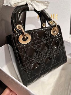 Christian Dior Mini Lady Dior Black Calfskin