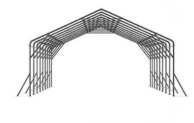 Black Roof Steel Carport with Reinforced Base,Garage Shelter for Car, Boats and Trucks