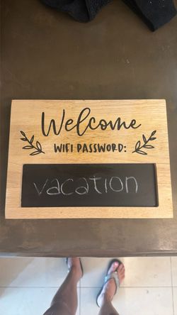 Welcome WiFi Password chalkboard