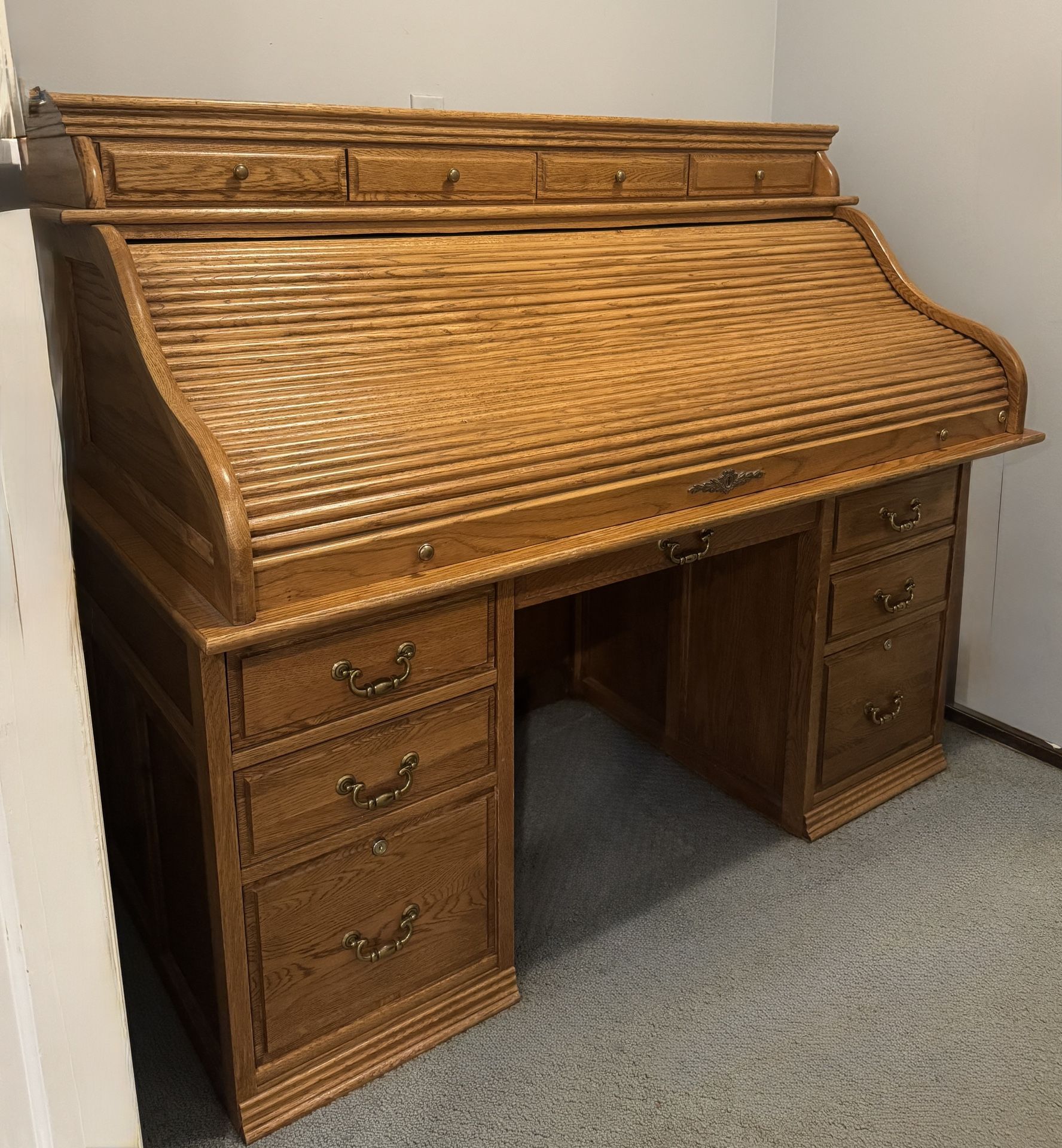 Oak Roll top Desk 