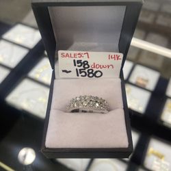 White Gold Diamond Ring 14k