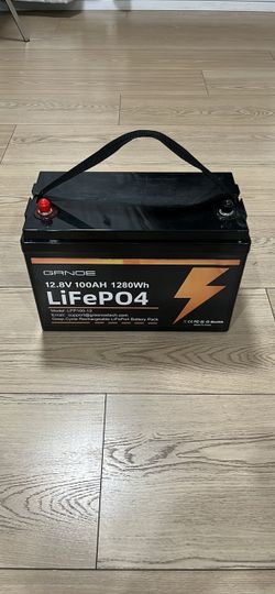 GRNOE 12.8V 100AH LiFePO4 Battery Pack