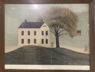 Vintage Warren Kimble Folk Art Americana Country Framed Print