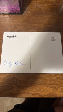 Andy Beshear signed card (governor)