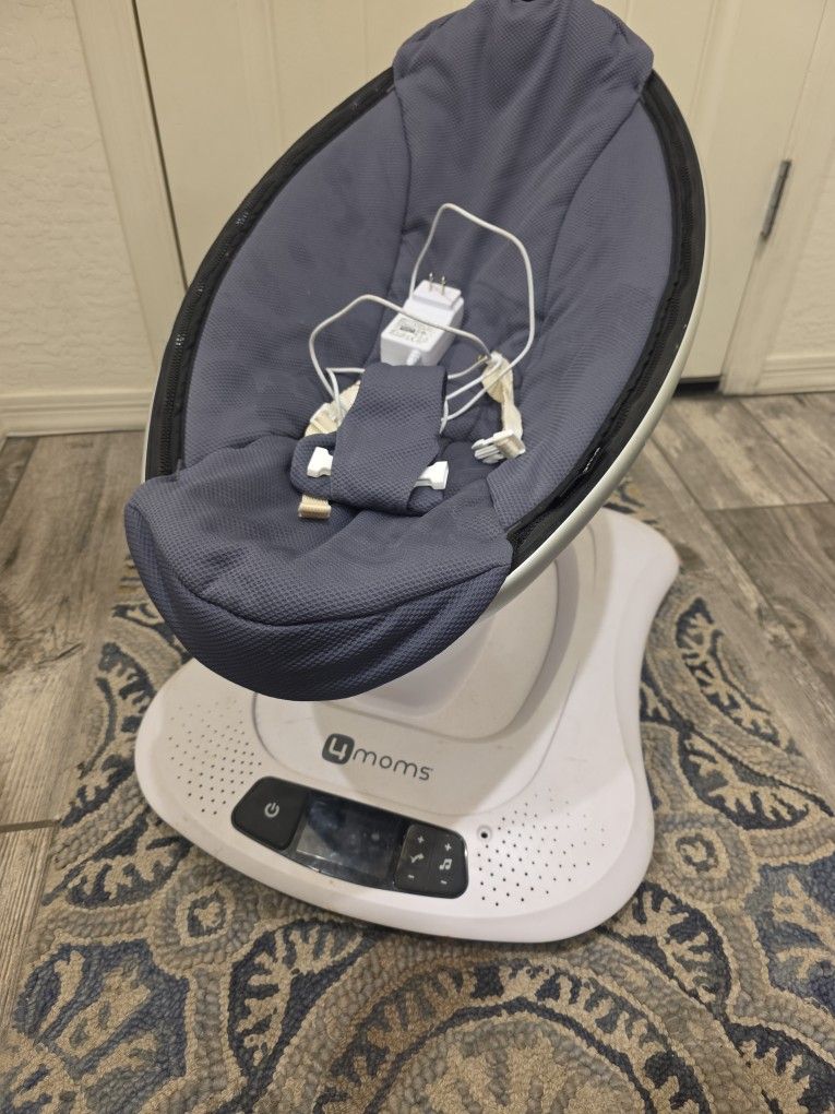 4moms mamaRoo 4 Baby Swing | Bluetooth Baby Rocker with 5 Unique Motions