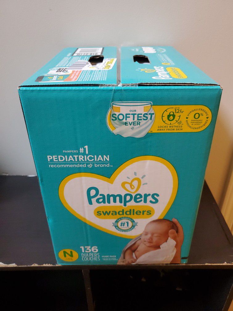 Pampers Swaddlers Size N Newborn 136ct