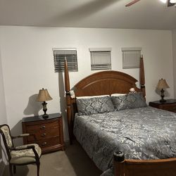Bedroom Set. Cal King bed And Night Stands