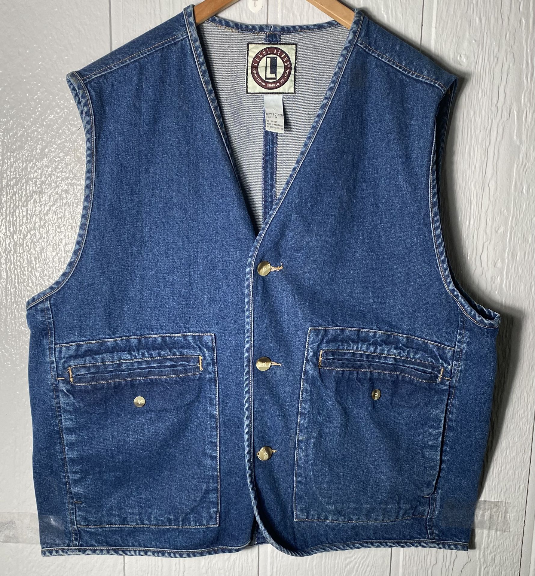 Vintage Legal Jeans “Everything Should Be Legal” Denim Vest - 2XL
