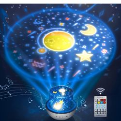 Night Light Projector with Remote,360 Degree Rotating Galaxy Star  (Rechargeable)