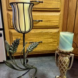 Candle holders With Candles 