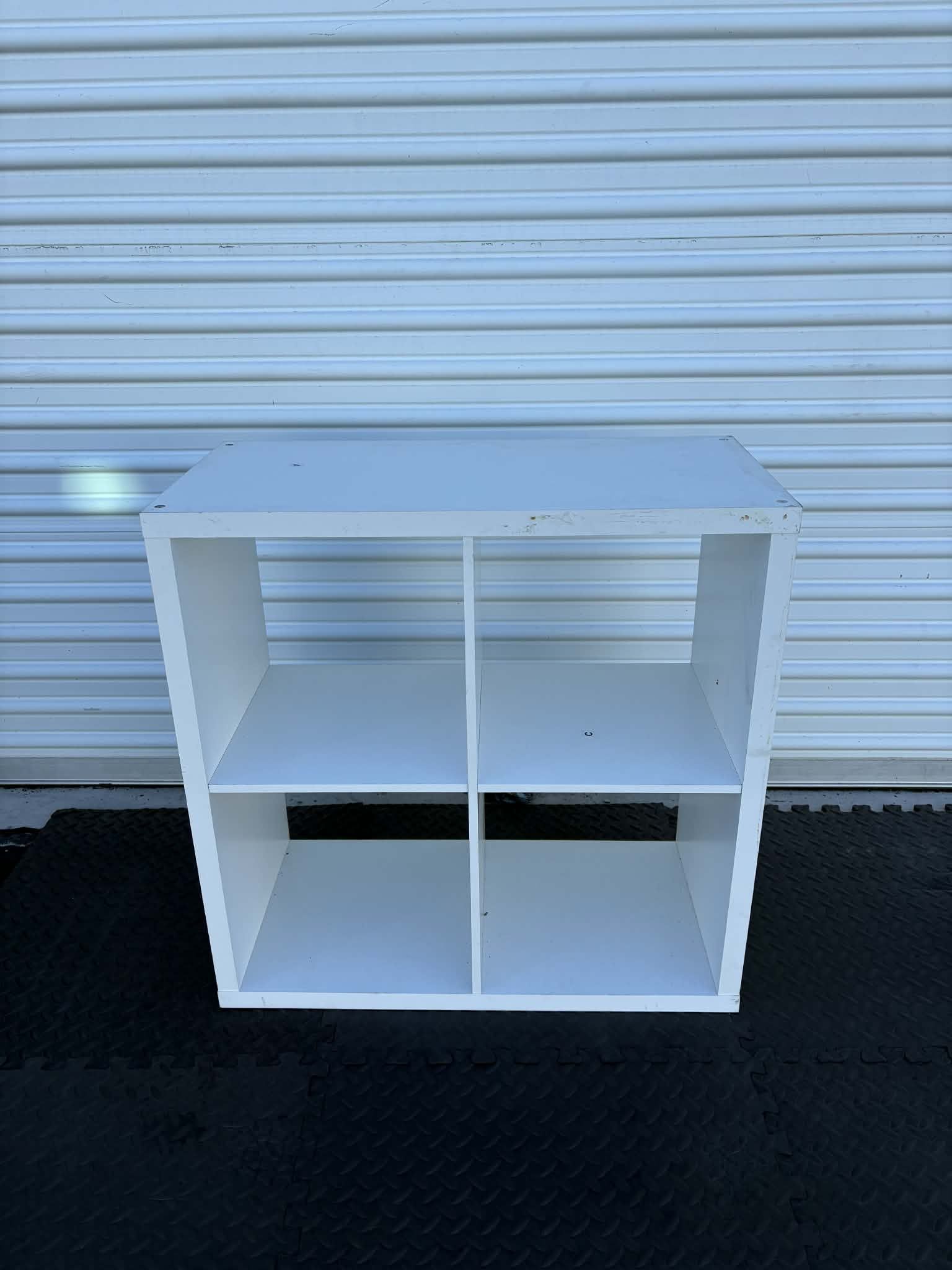 Open Floor Cabinet 4 Cube Storage Suitable for Kitchen, Living Room, Bedroom, etc. (White, 4) 30”x 30” x 15.5”