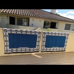 2 Piece Set Authentic Tanzanian Khanga Scarf Beach Wrap Cotton Fabric 60" x 42"