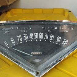 1955-59 Chevy Truck Dash Cluster. Complete With Gauges.