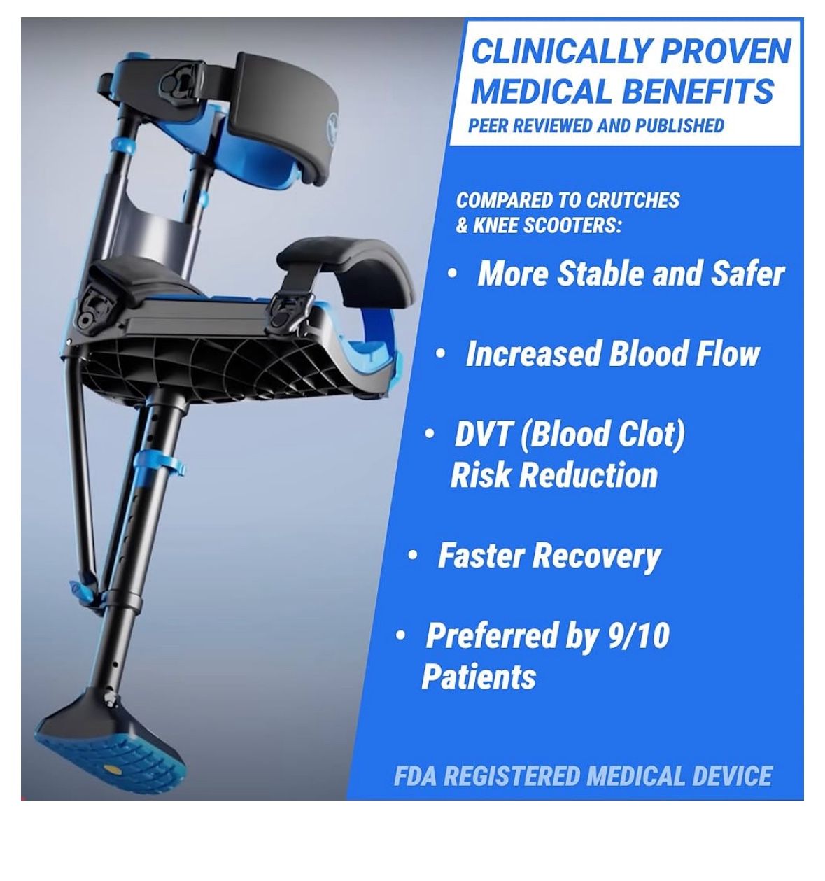 iWalk3.0 - Hands Free Crutch Peg leg