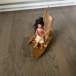 Moana Toy Figure And Boat 