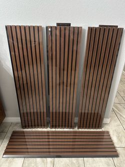 NEW 4 Pack Acoustic Wood Panels for Wall 47.24" x 12.79" Wood Slat Walnut