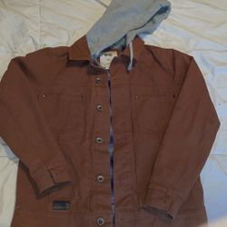 VANS CALPINE JACKET HOODIE BROWN Small 