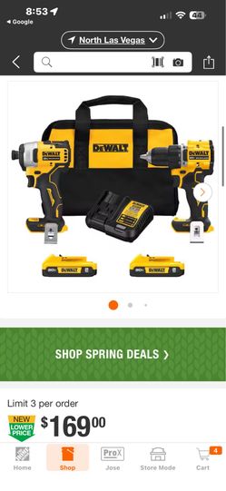 Dewalt set with 2 batteries and charger
