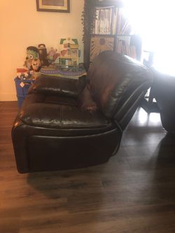 Leather recliner