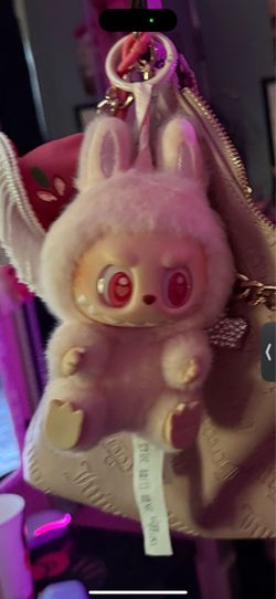 Pink heart eye Labubu