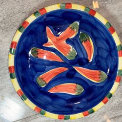 EMERALD COLLECTION- RED CHILI PEPPERS PLATE