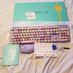 Wireless Keyboard And Mouse Purple 