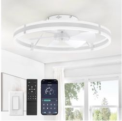 🔥 qSAVE $40! 24” Modern Ceiling Fan w/ Dimmable LED & Remote - $79.99!