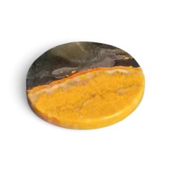 The Golden Sun of Mount Ciremai: Bumblebee Jasper Cabochon Stone