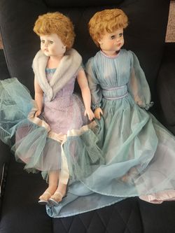Mid Century  30-inch "Grocery Store" fashion dolls from the 1950s, manufactured by Deluxe Reading.