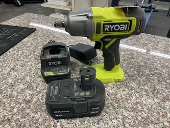 RYOBI ONE+ 18V Cordless 1/2 in. Impact Wrench Kit with 4.0 Ah Battery and Charger