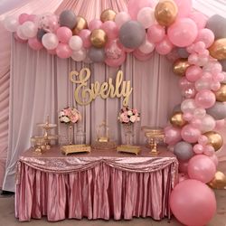 Baby girl dessert table