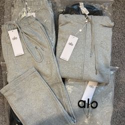 Grey Alo Zip Up Set Size Small